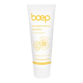 Boep Sun Cream Sensitive Perfume-Free SPF 30 Mineral Sun Protection for Babies, Children and Adults with Sensitive Skin, Vegan, Coral Reef-Friendly Natural Cosmetics Sun Cream (100 ml)