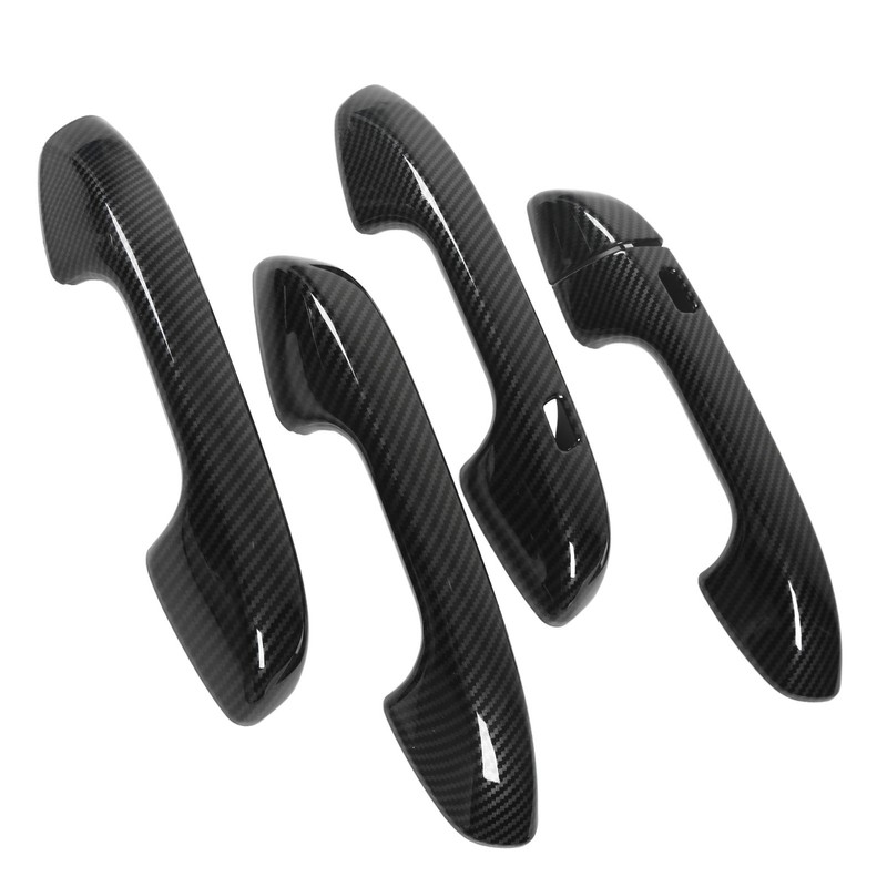 Car Exterior Door Handle Panel Carbon Fiber Style Outer Handle