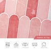 Miscasa Pink Peel and Stick Backsplash Tile, Self-Adhesive 3D Mixed