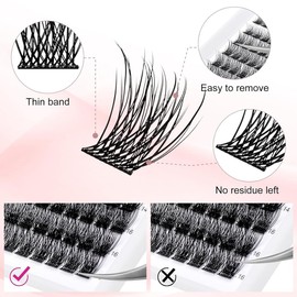 Einzelne Wimpern Cluster Lashes Natürlich Curl Segmente Breit Fundament Individuelle Wimpern für Augen Make-up DIY Wimpernverlängerung