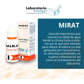 Solución Mirat Cloruro de Sodio 10ml Para Edema Corneal Perros Gatos Caballos