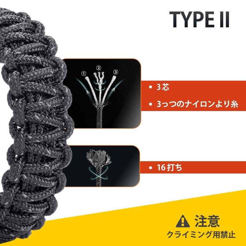Brotree Paracord 0.1 inch (3 mm), 3 Cores, Guy Rope,