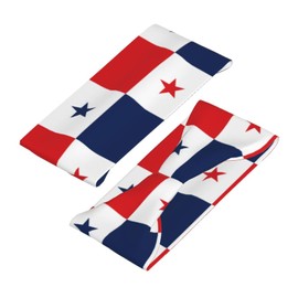 Flag of Panama Sports Sweatband Head Bands for Women Men - Moisture-Wicking Non-Slip Headband for Running Yoga Workout Fitness and Gym