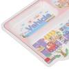 Kids Dinner Plate with Spoon Bamboo Fiber Divided Plates Cartoon