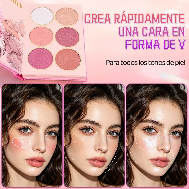 Paleta Sombras Contorno E Iluminación Todo En Uno