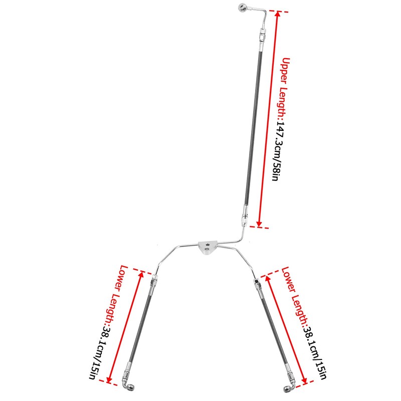Mofun 76.7" Extended Length ABS Hydraulic Front Brake Line Compatible
