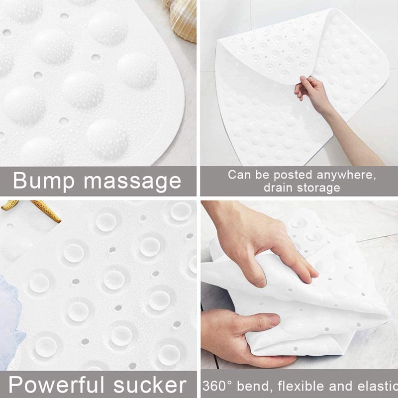 Non-Slip Mat with Suction Cup Quarter Circle Non-Slip Mat Bath