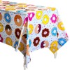Happium Donut Party Tablecloth, Rectangular Table Cover for Dining Room