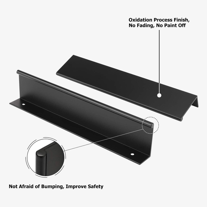 Peaha 10 Pack Kitchen Cabinet Handles 7-1/2 inch Black Pulls