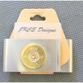 JKCE Designs 12 Gauge Shotgun Shell Stainless Steel Money Clip; Shotgun Shell Jewelry
