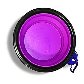 Foldable Travel Dog Bowls (4 Pack) (Pink/Purple)