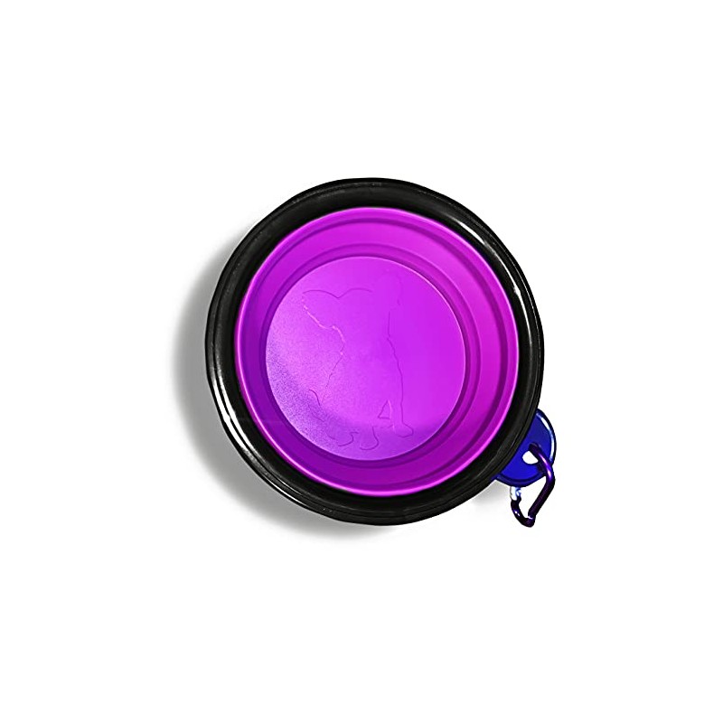 Foldable Travel Dog Bowls (4 Pack) (Pink/Purple)