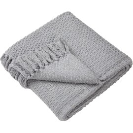 Drift Home - Hayden 100% Recycled Cotton Throw, Grey, 200 x 200 cm