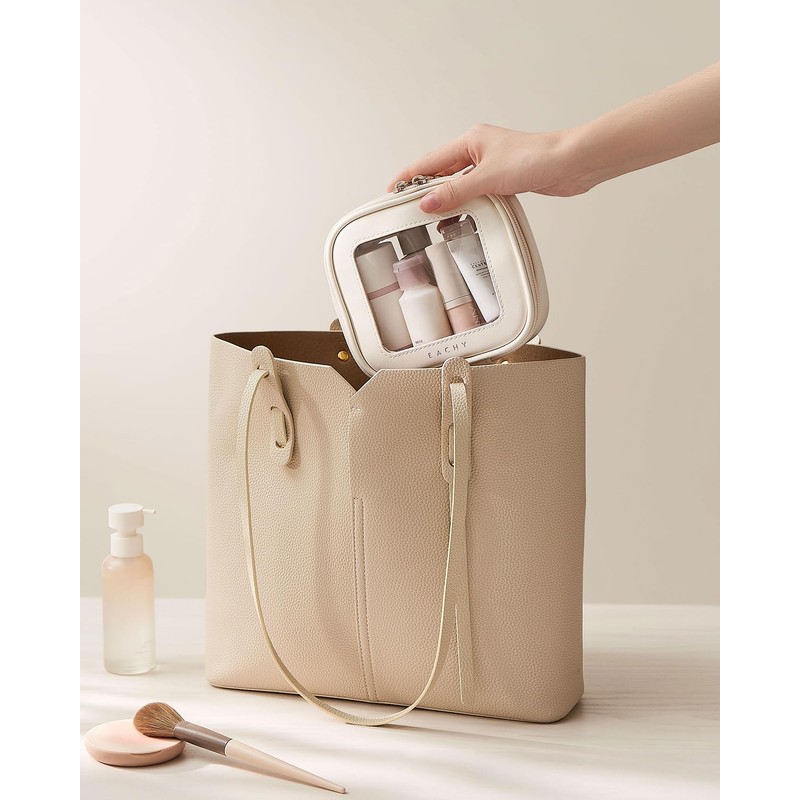 EACHY Travel Makeup Bag Clear Makeup Bag, Small Makeup Bag