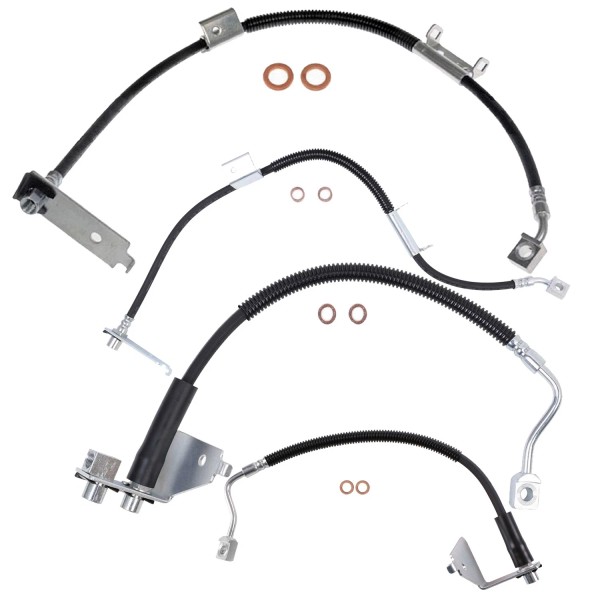 Sunsong Front & Rear Left & Right Brake Hydraulic Hose