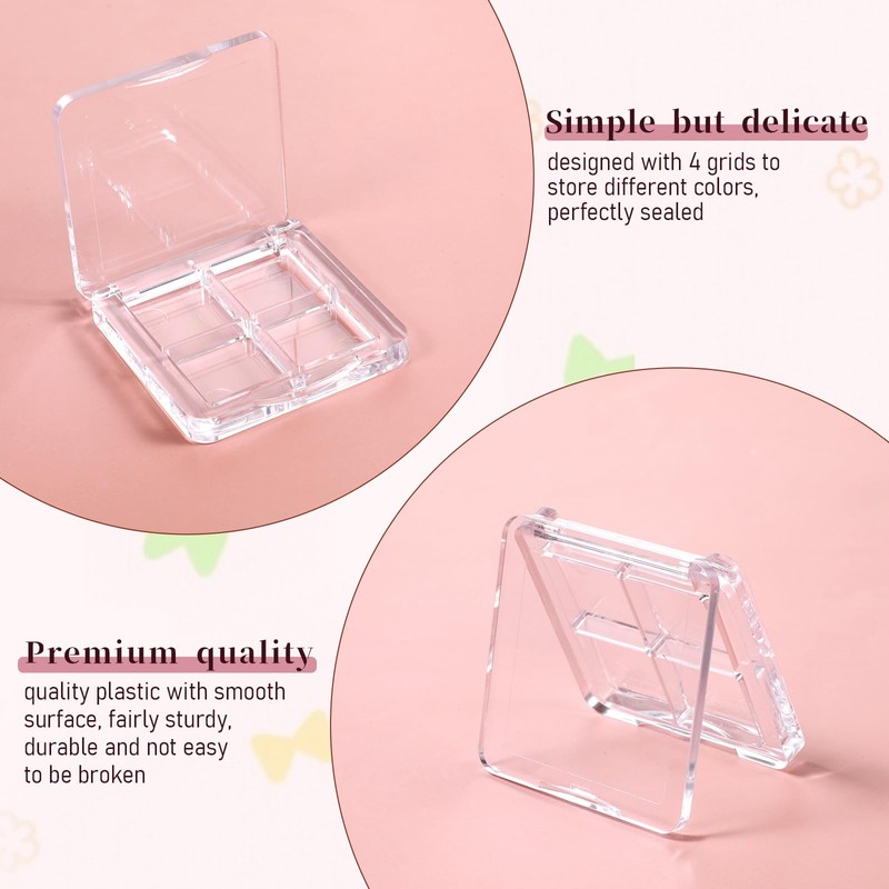 BOHUIZ 2 Pcs Empty Makeup Palette, Empty Lipstick Palette Empty