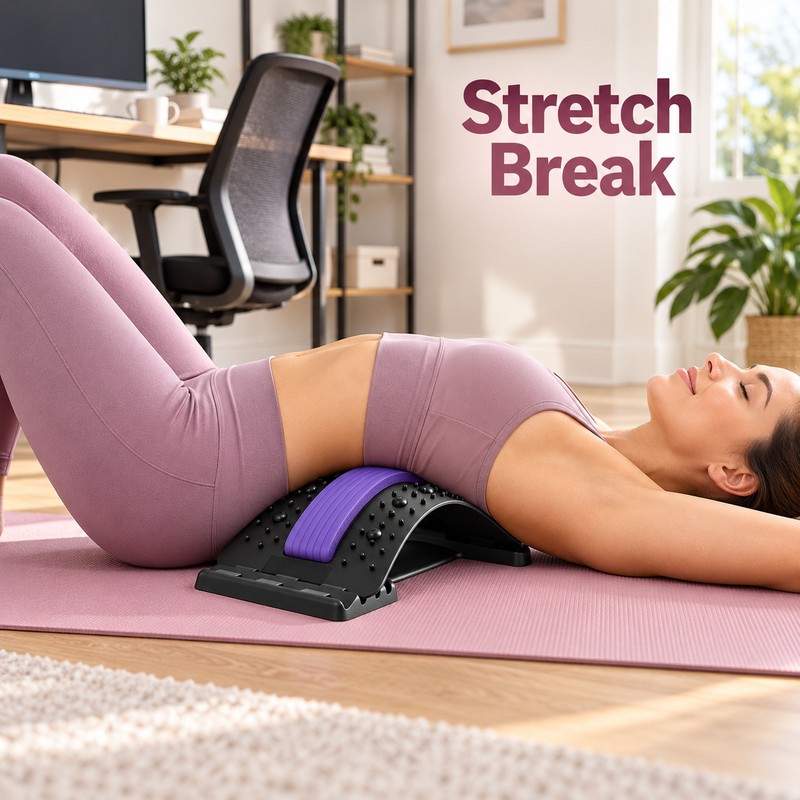 4-Level Back Stretcher Lumbar Support Board – Adjustable Arch Stretching