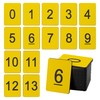 StayMax: Numbered Plastic License Plate Rectangular (0-50, Yellow)