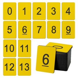 StayMax: Numbered Plastic License Plate Rectangular (0-50, Yellow)