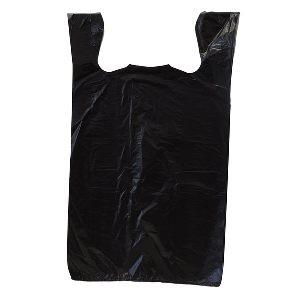 Duro - Black Grocery Bags - 250 Bags - Style - T-Shirt Bag