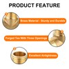 sourcing map Brass Tee Pipe Fitting, 1/4" x 1/4" x