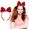 WLLHYF Black Bow Headband Headdress for Women and Girls, Valentine's