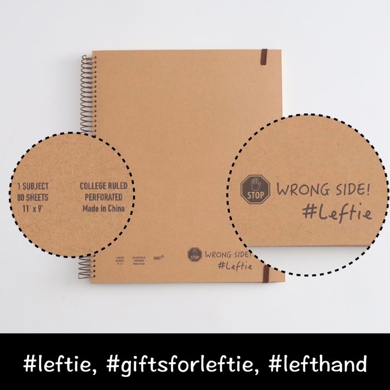 Urby Left Handed Notebooks College Ruled, 160 Pages 1 Subject,