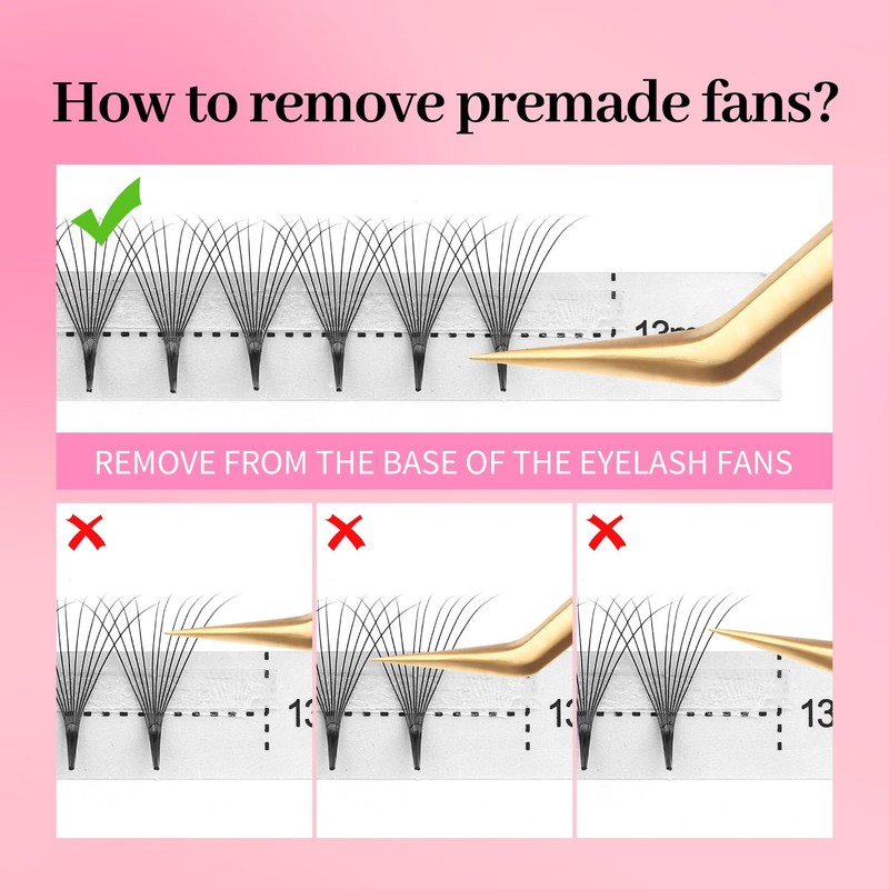 XIUSUZAKI Premade Fans Eyelash Extensions 12D Volume Lash Extensions 0.07