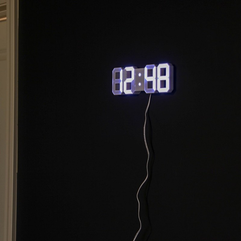 Lily's Home Minimalist LED Clock with 3 Adjustable Brightness Levels