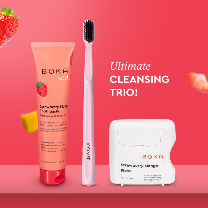 Boka Boka Strawberry Mango Woven Dental Floss, Made from Natural