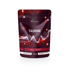 Vegavero L Taurine Powder 1kg | 3000 mg Daily Dose | 1 Year Supply | 100% Pure Taurine | NO Additives | Lab-Tested | Vegan