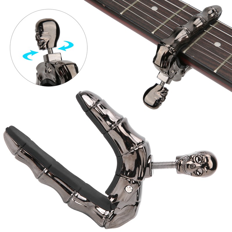Skull Guitar Capo Adjustable Tightness Accessories Parts for Folk Acoustic