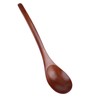 5Pcs Wooden Soup Spoon with Curved Handle Multi Purpose Rice
