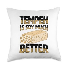 Tempeh Eater Food Lover Design For Veggie Fans Throw Pillow