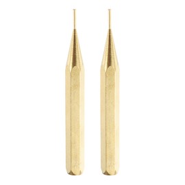 sourcing map 2pcs Brass Punch 1/16" Non-marring Drive Pin Punch Cylindrical Alignment Punches for Watch Repair Jewelry and Craft
