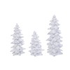 Gerson 2485310 Set of 3 Resin White Glitter Trees 9.45"