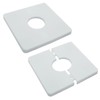 Waziaqoc 2 Pcs Wall Split Flange, ABS Square Self-Adhesive Escutcheon