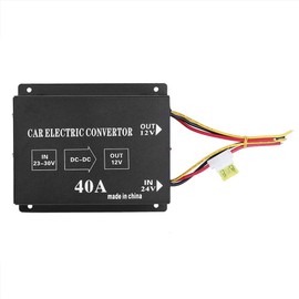 Inverter 24 V / 12 V Converter + Voltage Converter, DC 24 V to 12 V Power Converter, Car Truck, Electric Inverter Voltage Reducer Step-Down Transformer (#6)