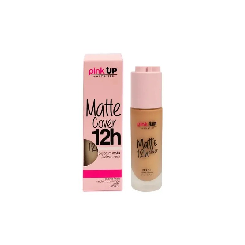 Base de maquillaje líquida Pink Up Rostro Matte Cover 12H