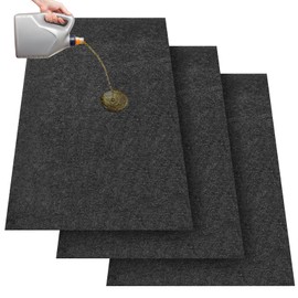 Datanly Oil Spill Mat, 60 x 36 Inch Garage Floor Mat Under Car Driveway Mats Oil Leaks Absorbent Oil Pad, Reusable, Washable, Durable, Waterproof Backing, Protects Surfaces, Black (3 Pcs)