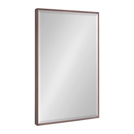 Kate and Laurel Rhodes Modern Wall Mirror, 24.75" x 36.75", Bronze, Decorative Rectangular Wall Accent