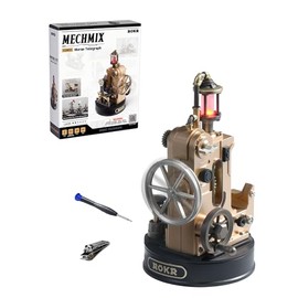 ROKR Metal 3D Puzzle Mechanical Model Kits,Platsic DIY Industrial City Crafts Gifts(Morse Telegraph)