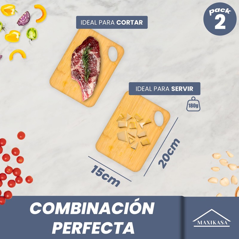 Bamboo Chopping Boards (Pack of 2)