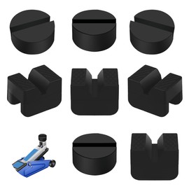MXOYOXM 8 Pcs 2 Types Jack Stand Pads Adapter Universal Rubber Slotted Frame Rail Cleat Protectorjack Foor Jack Rubber Pad