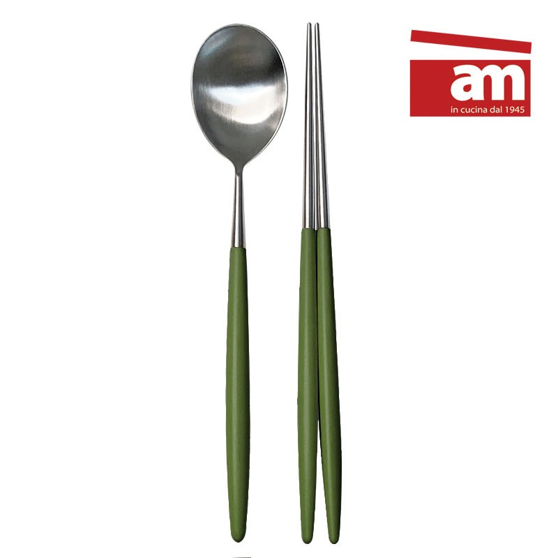 am Italian 4-person cutlery set solid round integrated 4P (spoon