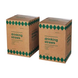 Sugarbox Premium 7.75 inch Crystal Clear Plastic Straws - Individually Wrapped, Made in USA, Perfect for Drinks, Coffee, & Smoothies - Pack of 1000