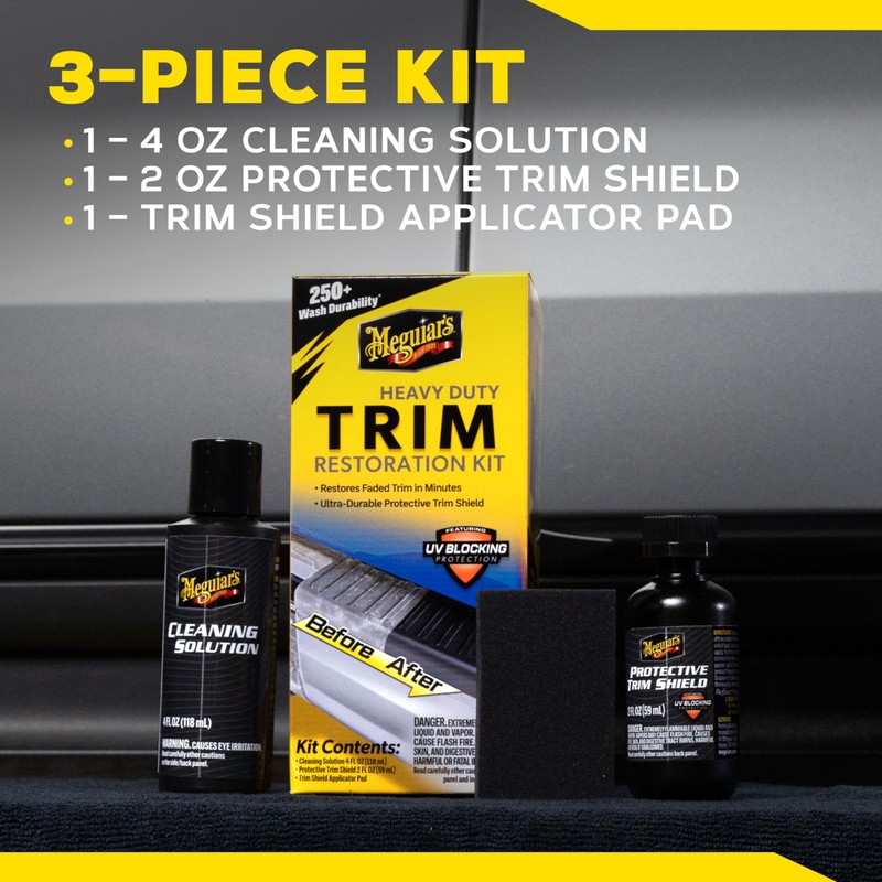 Meguiar's Heavy Duty Trim Restoration Kit - Includes a Cleaning