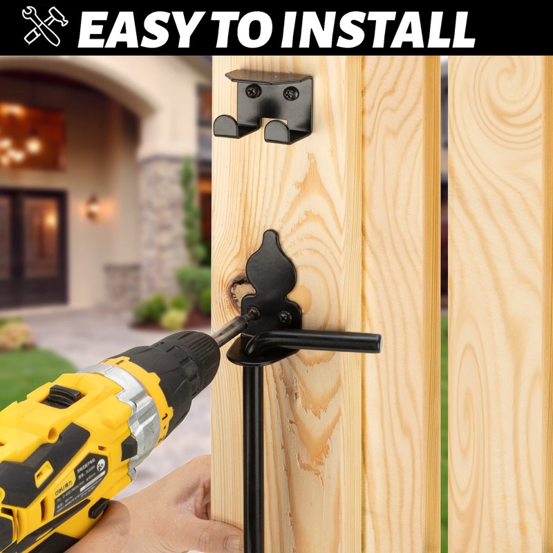 24" Heavy Duty Cane Bolt Gate Drop Rod Hardware Ground