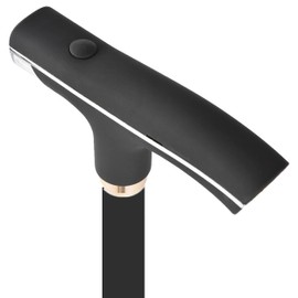 Glamified, Folding Cane with Led Light, Adjustable Canes and Walking Sticks for Arthritis Disabled and Elderly (Black)