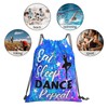 LRERNAJF Eat Sleep Dance Repeat Drawstring Backpack Gym String Bag